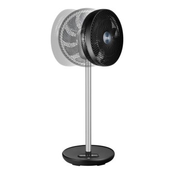 Sencor - Pastatomas ventiliatorius 3D UltraSilent 26W/230V Wi-Fi juodas + nuotolinis pultelis