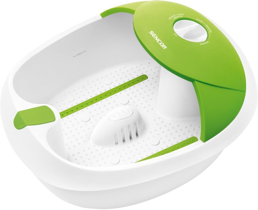 Sencor - Pėdų masažo vonelė 90W/230V IPX4 balta/žalia