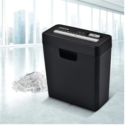 Sencor - Popieriaus smulkintuvas A4 apimtis 10 l 190W/230V juoda