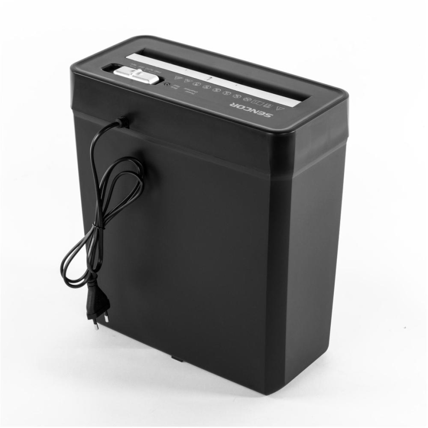 Sencor - Popieriaus smulkintuvas A4 apimtis 10 l 190W/230V juoda