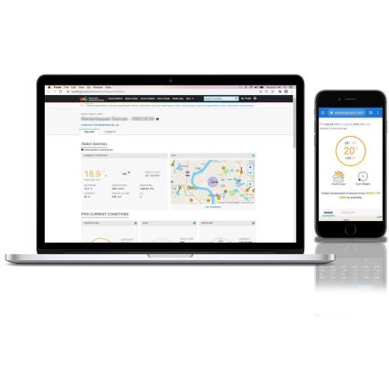 Sencor - Profesionali orų stotelė su spalvotu LCD ekranu 5V 1xCR2032 + 3xAA + 2xAA Wi-Fi Tuya