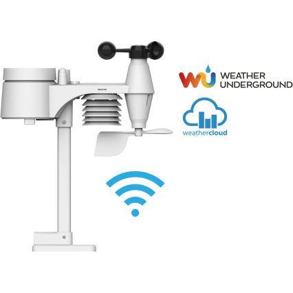 Sencor - Profesionali meteostotis su spalvotu LCD ekranu 5V/1xCR2032 + 3xAA Wi-Fi