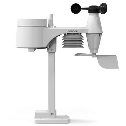 Sencor - Profesionali meteorologinė stotis su LCD ekranu ir žadintuvas 1xCR2032 + 3xAA