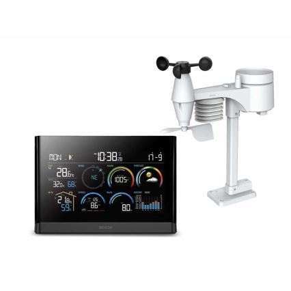 Sencor - Profesionali oro stotis su spalvotu LCD ekranu ir žadintuvas 5V/3xAAA + 3xAA