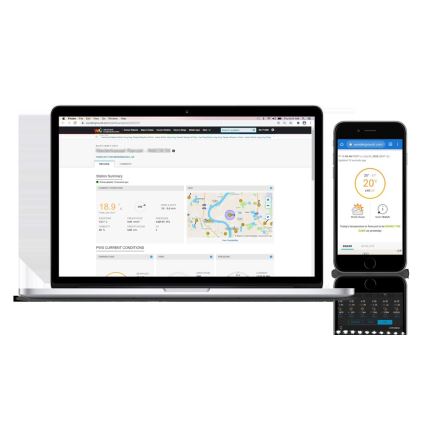 Sencor - Profesionali oro stotis su spalvotu LCD ekranu 1xCR2032 + 3xAA Wi-Fi