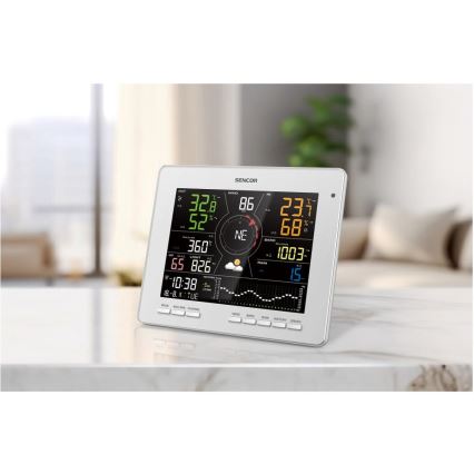Sencor - Profesionali oro stotis su spalvotu LCD ekranu 1xCR2032 Wi-Fi Tuya