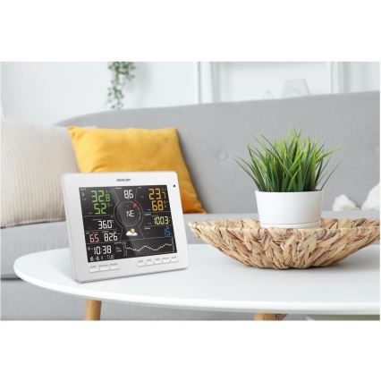 Sencor - Profesionali oro stotis su spalvotu LCD ekranu 1xCR2032 Wi-Fi Tuya