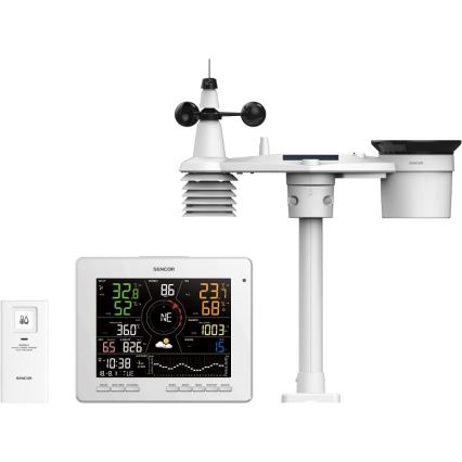 Sencor - Profesionali oro stotis su spalvotu LCD ekranu 1xCR2032 Wi-Fi Tuya