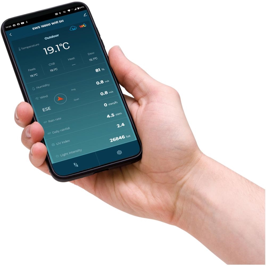 Sencor - Profesionali oro stotis su spalvotu LCD ekranu 1xCR2032 Wi-Fi Tuya
