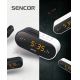Sencor - Radijo žadintuvas su LED ekranu ir projektoriumi 5W/230V juodas