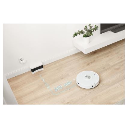 Sencor - 2 in 1 robotinis siurblys su mopavimo funkcija, 50 W / 5000 mAh, Wi‑Fi, baltas + nuotolinio valdymo pultas