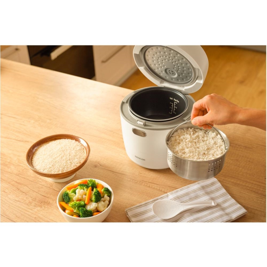 Sencor - ryžių viryklė 350W/230V 0,6 l balta