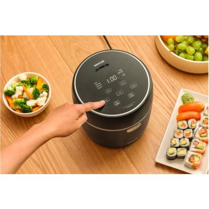 Sencor - Ryžių viryklė 350W/230V 0,6 l juoda