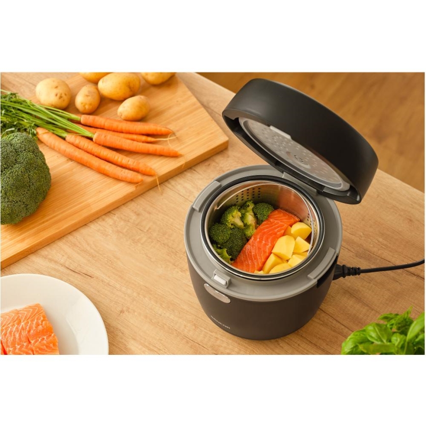 Sencor - Ryžių viryklė 350W/230V 0,6 l juoda