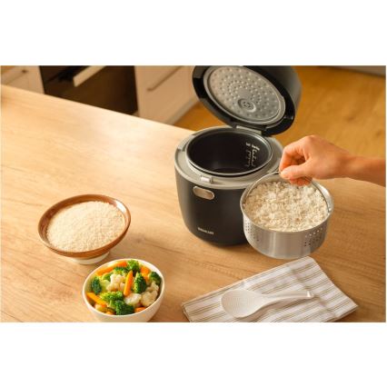 Sencor - Ryžių viryklė 350W/230V 0,6 l juoda