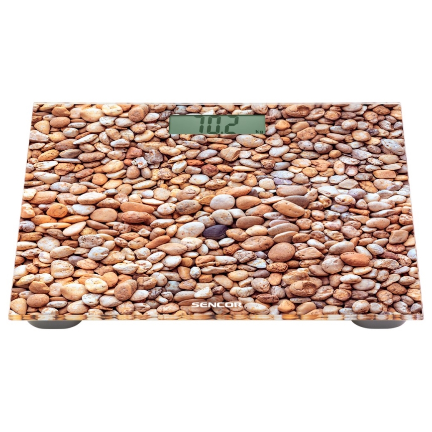 Sencor - Skaitmeninės asmeninės svarstyklės su LCD ekranu 1xCR2032