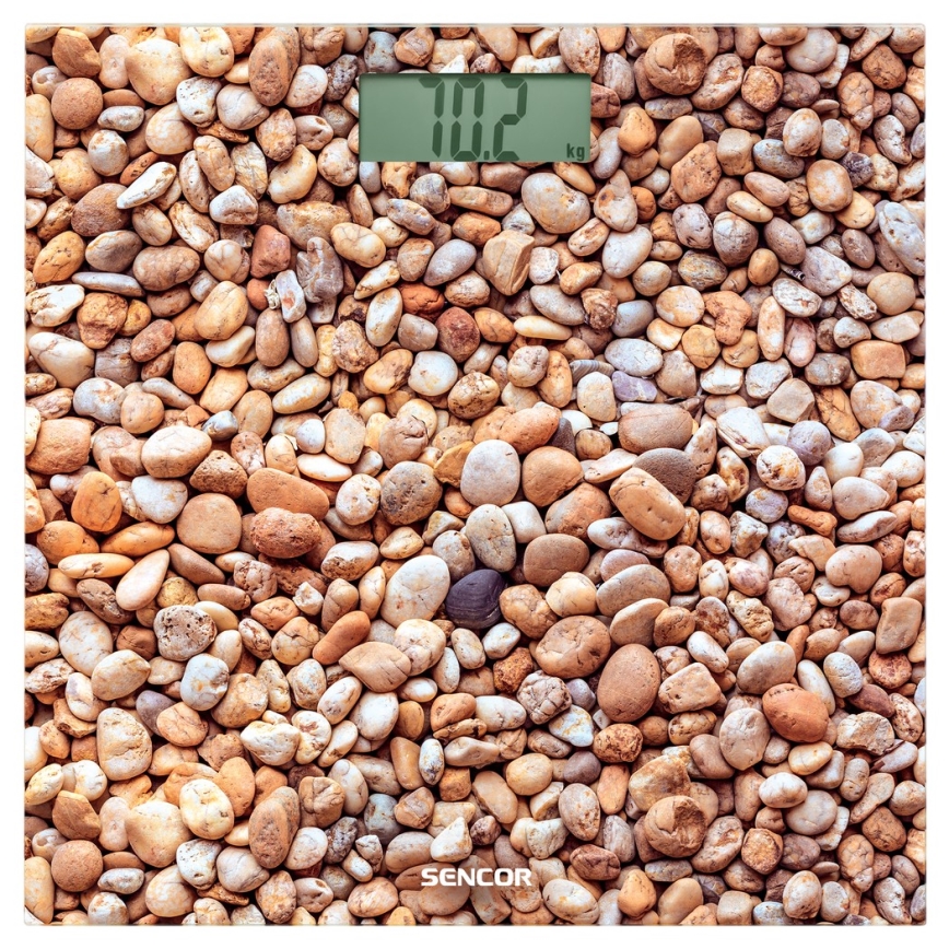 Sencor - Skaitmeninės asmeninės svarstyklės su LCD ekranu 1xCR2032