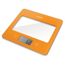 Sencor - Skaitmeninės virtuvės svarstyklės 1xCR2032 oranžinės spalvos
