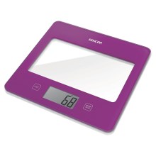 Sencor - Skaitmeninės virtuvės svarstyklės 1xCR2032 violetinės spalvos