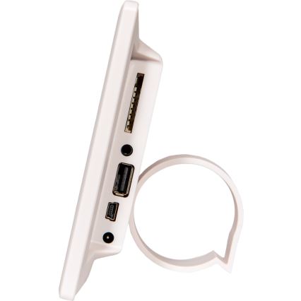 Sencor - Skaitmeninis 7 nuotraukų rėmelis su garsiakalbiu 230V baltas + nuotolinis pultas