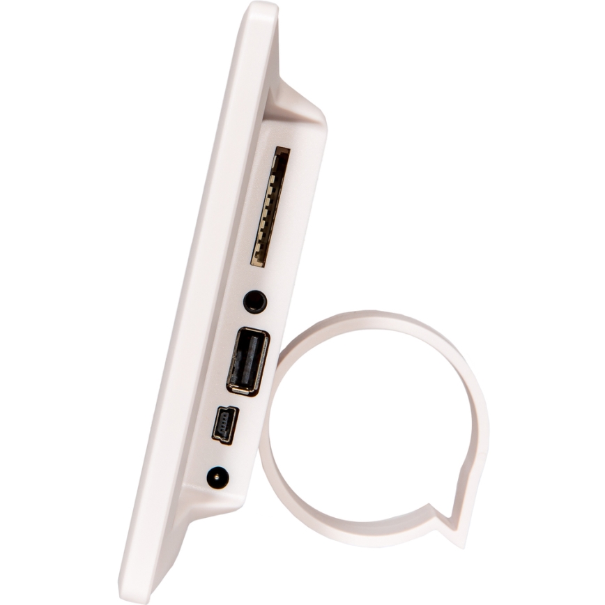 Sencor - Skaitmeninis 7 nuotraukų rėmelis su garsiakalbiu 230V baltas + nuotolinis pultas