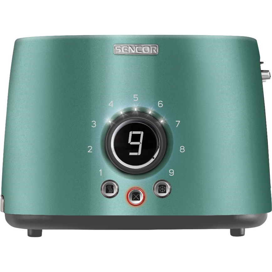 Sencor - Skrebučių skrudintuvas su dviem angomis ir kepimo grotelėmis 1000W/230V mėtų spalvos