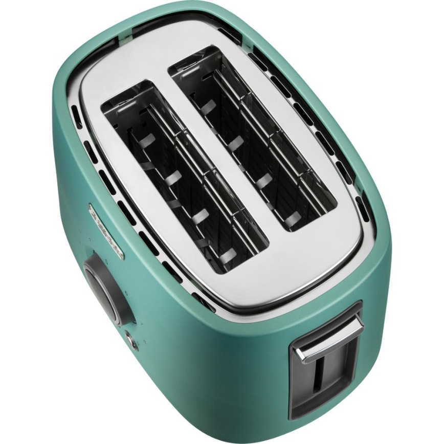 Sencor - Skrebučių skrudintuvas su dviem angomis ir kepimo grotelėmis 1000W/230V mėtų spalvos