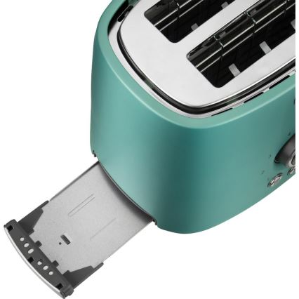 Sencor - Skrebučių skrudintuvas su dviem angomis ir kepimo grotelėmis 1000W/230V mėtų spalvos