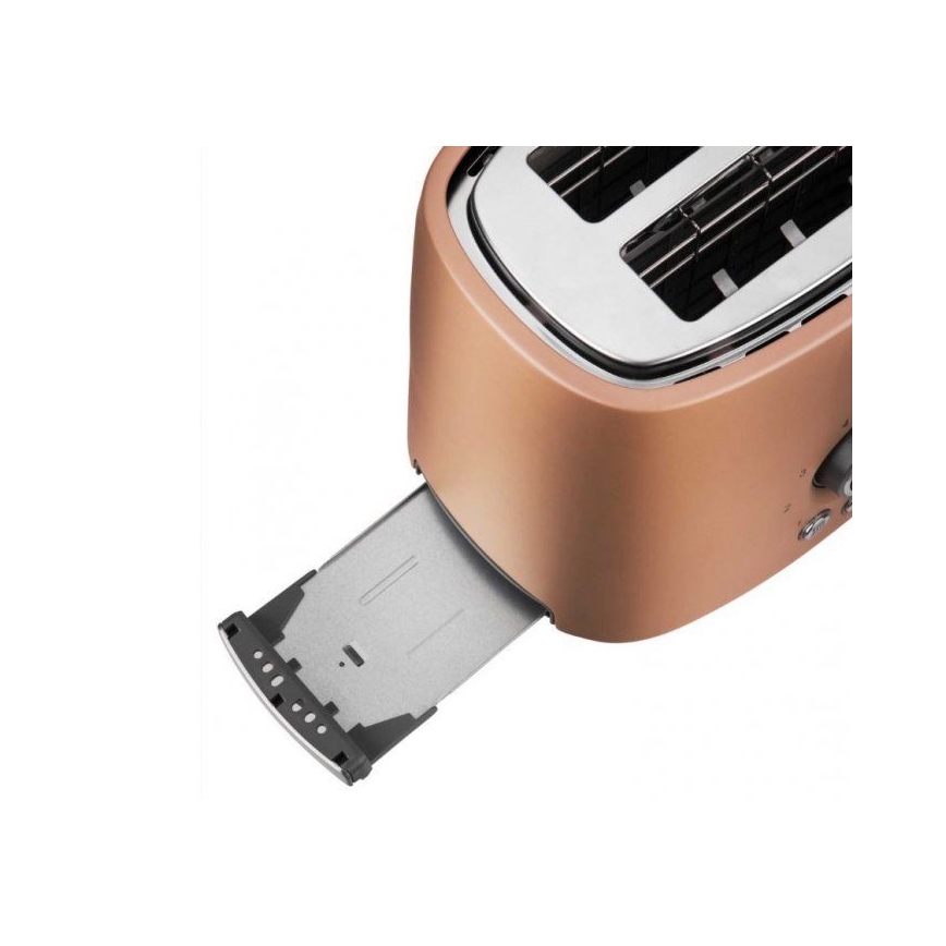 Sencor - Skrudintuvas su dviem angomis ir kepimo grotelėmis 1000W/230V vario spalvos