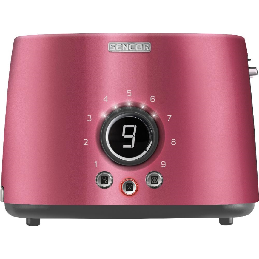 Sencor - Skrudintuvas su dviem angomis ir kepimo groteliu 1000W/230V rožinis