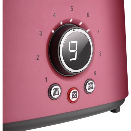 Sencor - Skrudintuvas su dviem angomis ir kepimo groteliu 1000W/230V rožinis