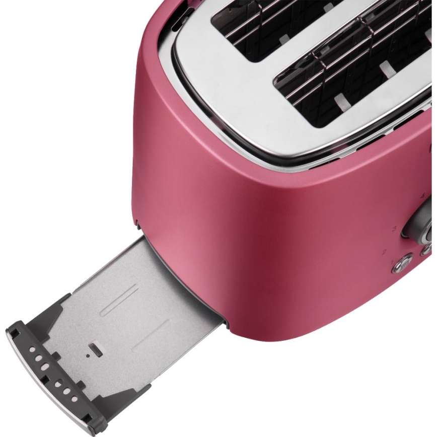 Sencor - Skrudintuvas su dviem angomis ir kepimo groteliu 1000W/230V rožinis