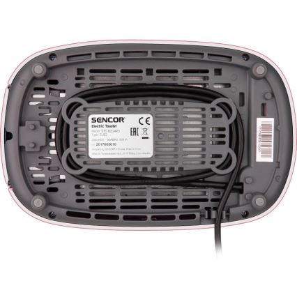 Sencor - Skrudintuvas su dviem angomis ir kepimo groteliu 1000W/230V rožinis