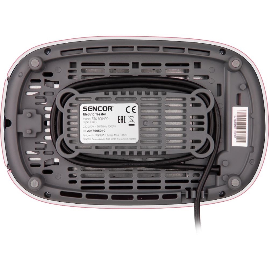 Sencor - Skrudintuvas su dviem angomis ir kepimo groteliu 1000W/230V rožinis