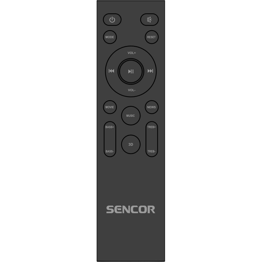 Sencor - Soundbar 200W/230V + nuotolinio valdymo pultas