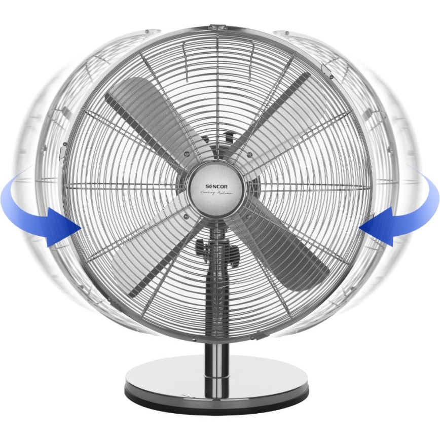Sencor - Stalinis ventiliatorius 50W/230V, blizgus chromas