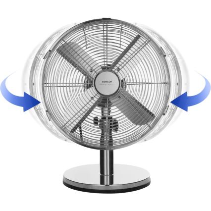 Sencor - stalo ventiliatorius 35W/230V blizgus chromas