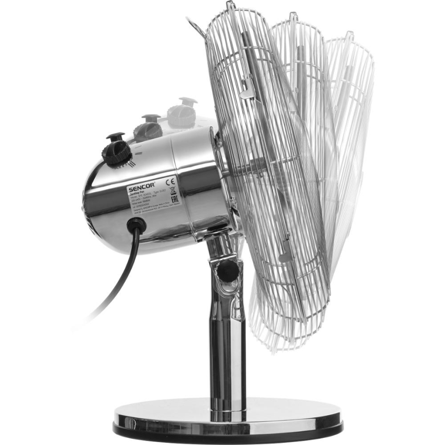 Sencor - stalo ventiliatorius 35W/230V blizgus chromas
