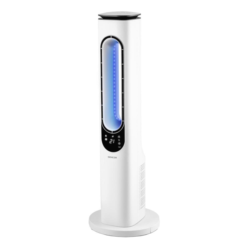 Sencor - Ventiliatorius be menčių 50W/230V balta + nuotolinio valdymo pultas