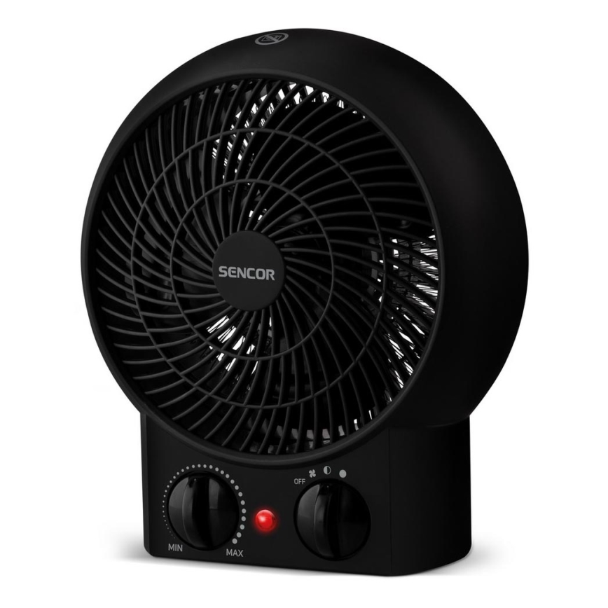 Sencor - Ventiliatorius su kaitinimo elementu 1200/2000W/230V juodas
