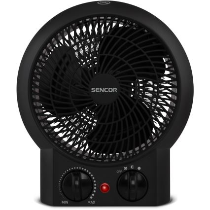 Sencor - Ventiliatorius su kaitinimo elementu 1200/2000W/230V juodas