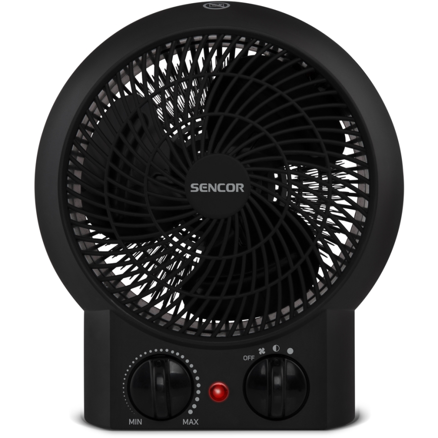 Sencor - Ventiliatorius su kaitinimo elementu 1200/2000W/230V juodas
