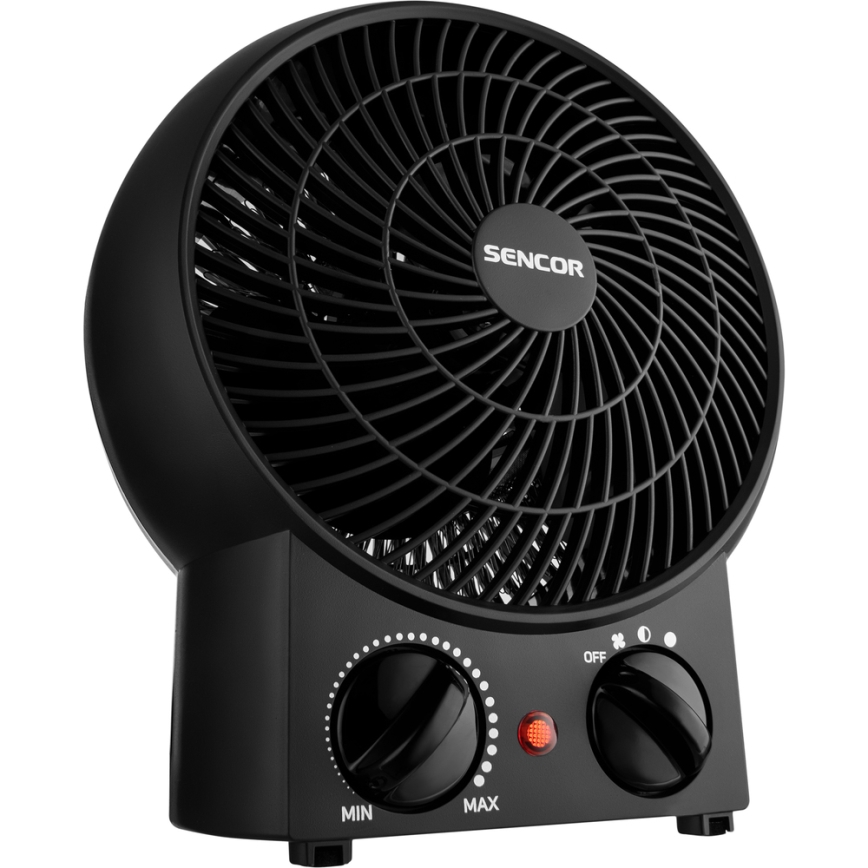 Sencor - Ventiliatorius su kaitinimo elementu 1200/2000W/230V juodas