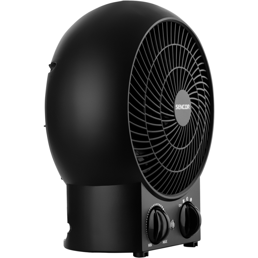 Sencor - Ventiliatorius su kaitinimo elementu 1200/2000W/230V juodas