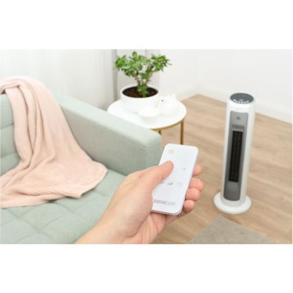 Sencor - ventiliatorius su keraminiu šildymo elementu 2200W/230V Wi-Fi balta + nuotolinis valdymas