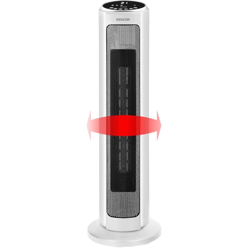 Sencor - ventiliatorius su keraminiu šildymo elementu 2200W/230V Wi-Fi balta + nuotolinis valdymas
