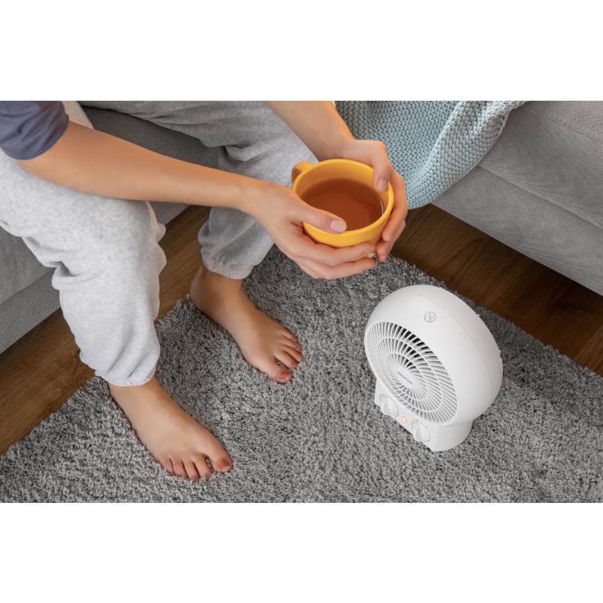 Sencor - Ventiliatorius su šildymo elementu 1200/2000W/230V baltas