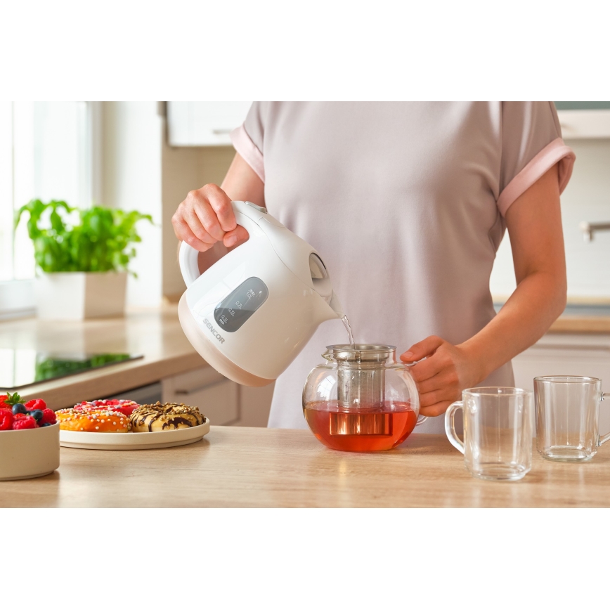 Sencor - Virdulys 1 l 1100W/230V balta/rausva