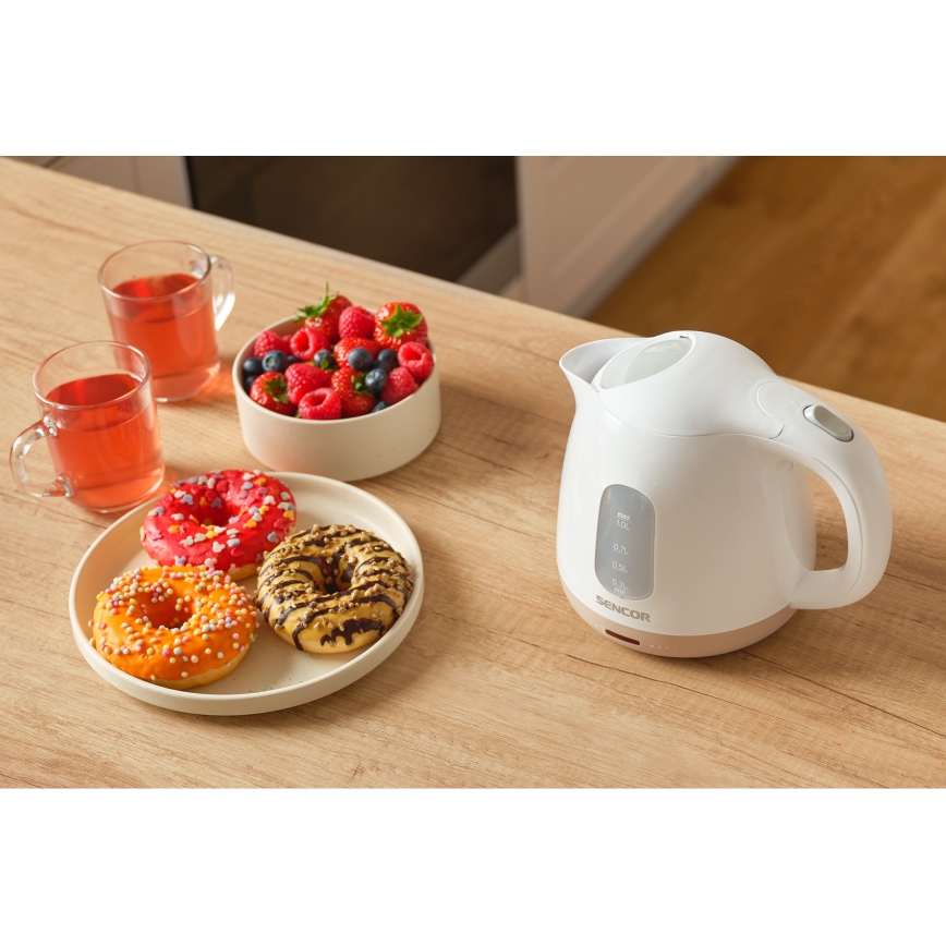Sencor - Virdulys 1 l 1100W/230V balta/rausva