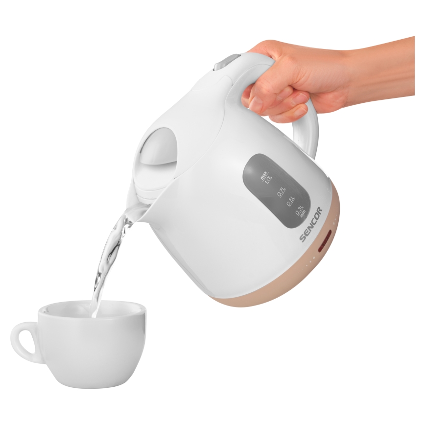 Sencor - Virdulys 1 l 1100W/230V balta/rausva